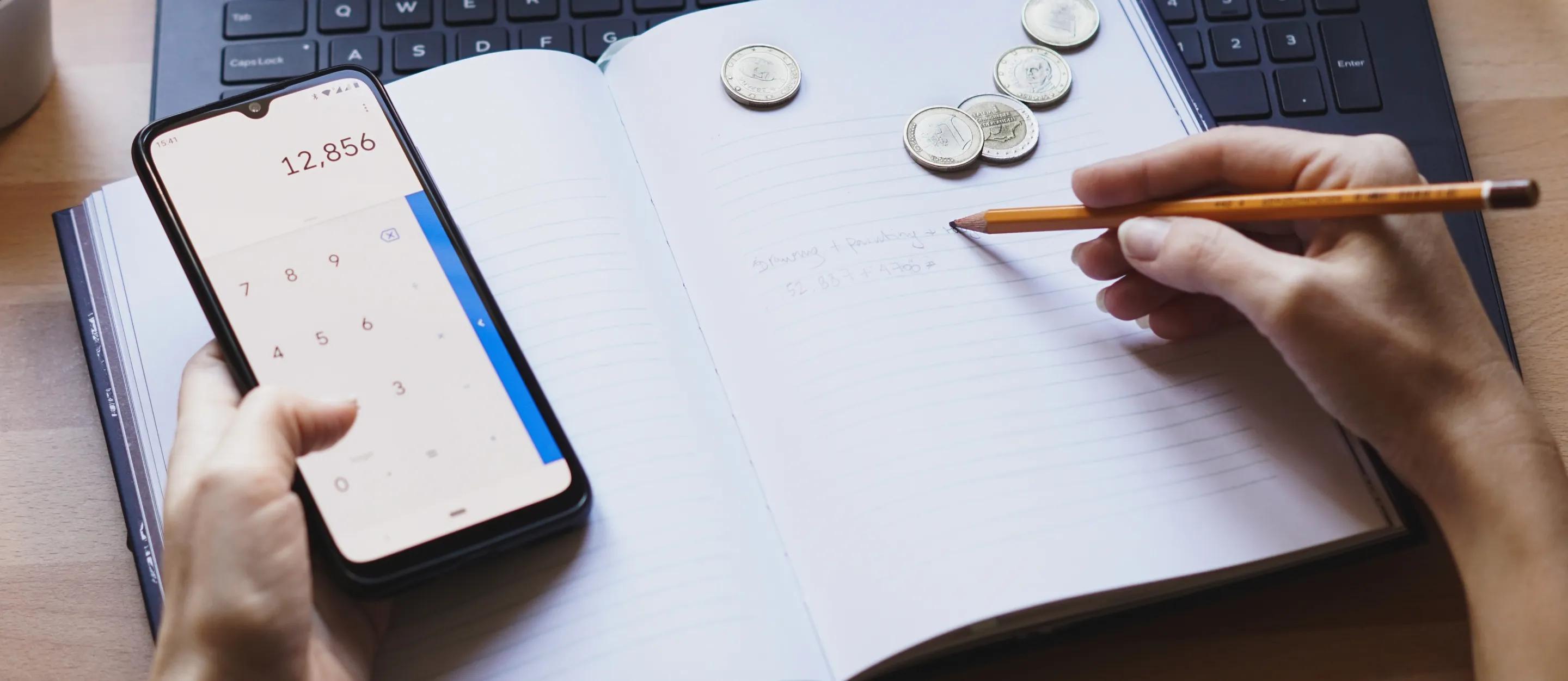 Closeup shot of an entrepreneur working from home on his personal finances and savings